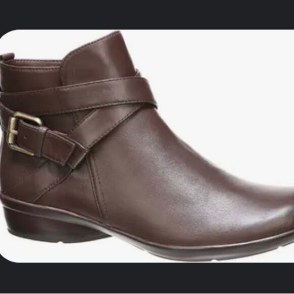 Naturalizer Brown Leather Booties Size 8.5 - Picture 3 of 14
